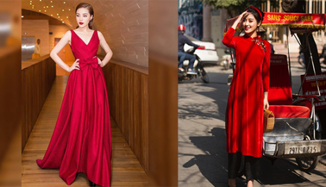 Kỳ Duyên cùng dàn sao Việt thi nhau diện sắc đỏ đón xuân về
