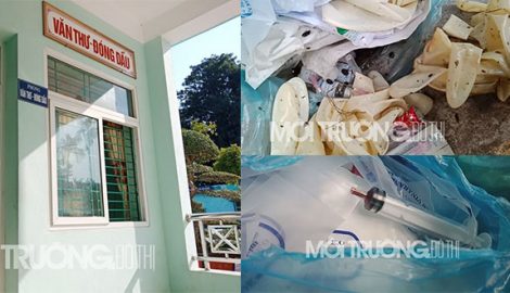 TT Y tế huyện Ý Yên: Hãi hùng cảnh rác y tế lẫn trong rác sinh hoạt