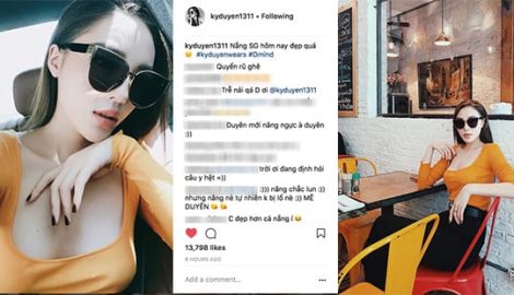 Đăng ảnh vòng 1 lấp ló, fan xôn xao Kỳ Duyên mới nâng ngực