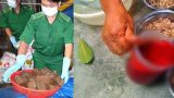 Công nghệ chế biến huyết heo thối, đóng cục thành món ăn thơm ngon