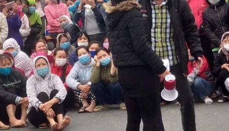 Nam Định: Hàng nghìn công nhân công ty giày da Nam Hà đình công