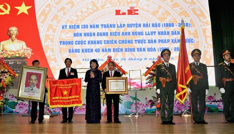 Huyện Hải Hậu đón nhận danh hiệu Anh hùng lực lượng vũ trang nhân dân