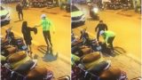 Clip gây phẫn nộ: Đang đứng chờ nhận đồ, cô gái bất ngờ bị 2 thanh niên giả làm shipper đấm đá dã man