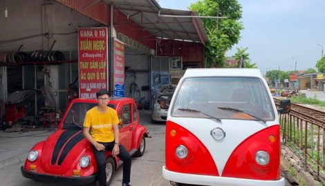Nam Định: Nam sinh lớp 12 lắp ráp thành công ô tô chạy bằng năng lượng mặt trời, chở được 12 người
